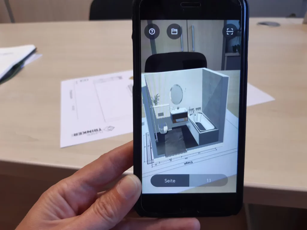 Aufgekipptes 3D-Modell